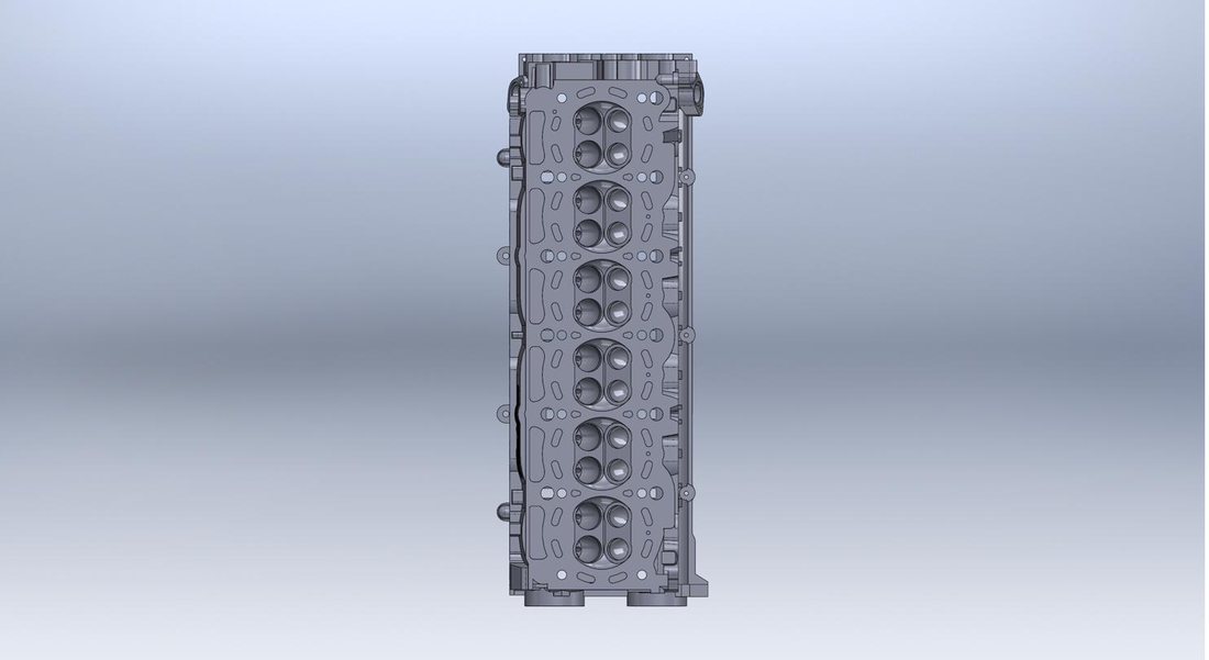 2JZ head deck and combustion chamber side render