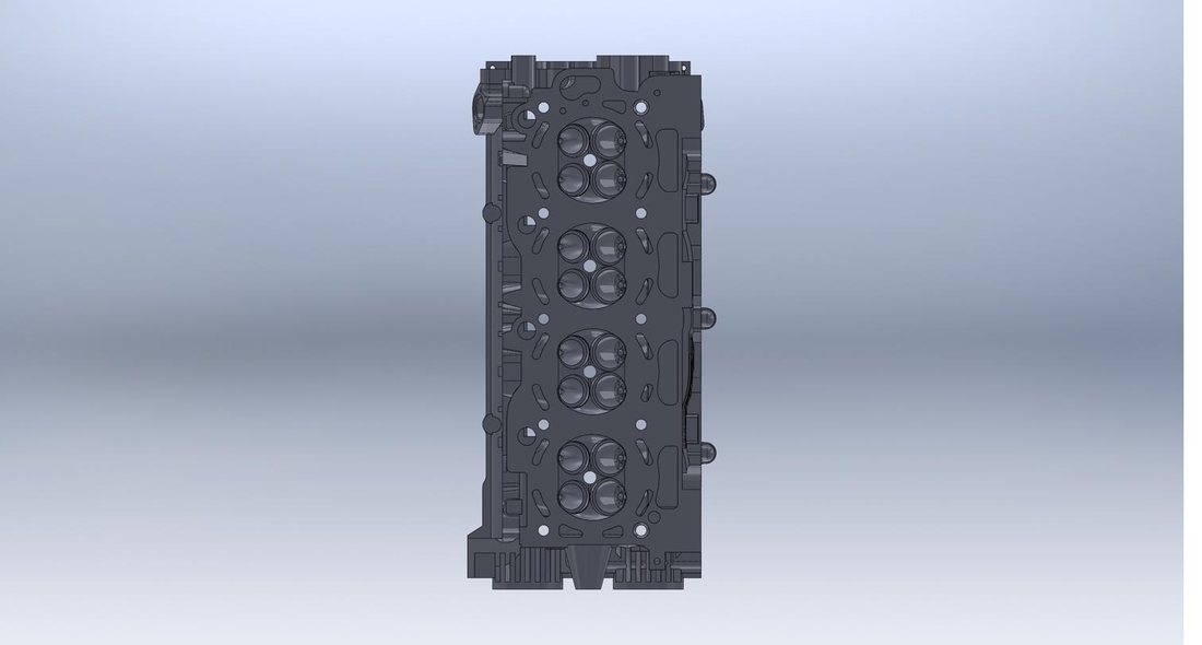 3UZ V8 head deck and combustion chamber side render